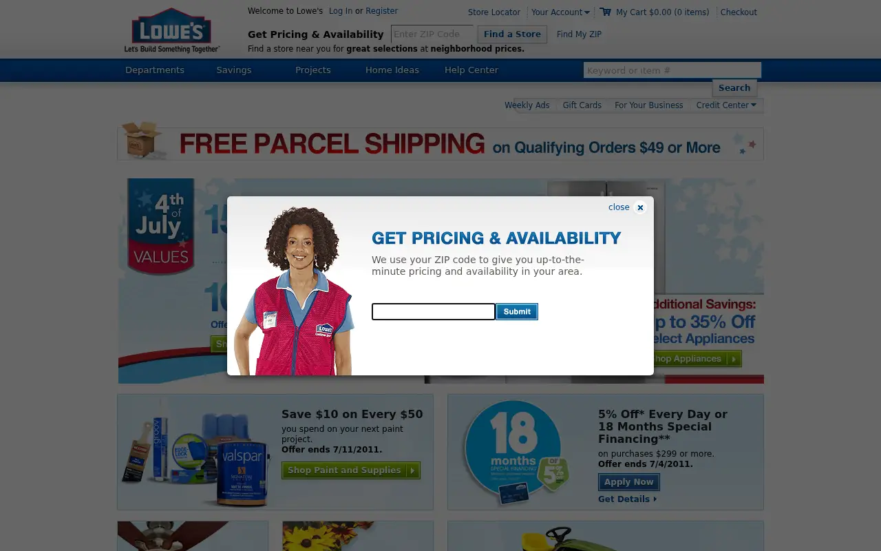 lowes.com in 2011