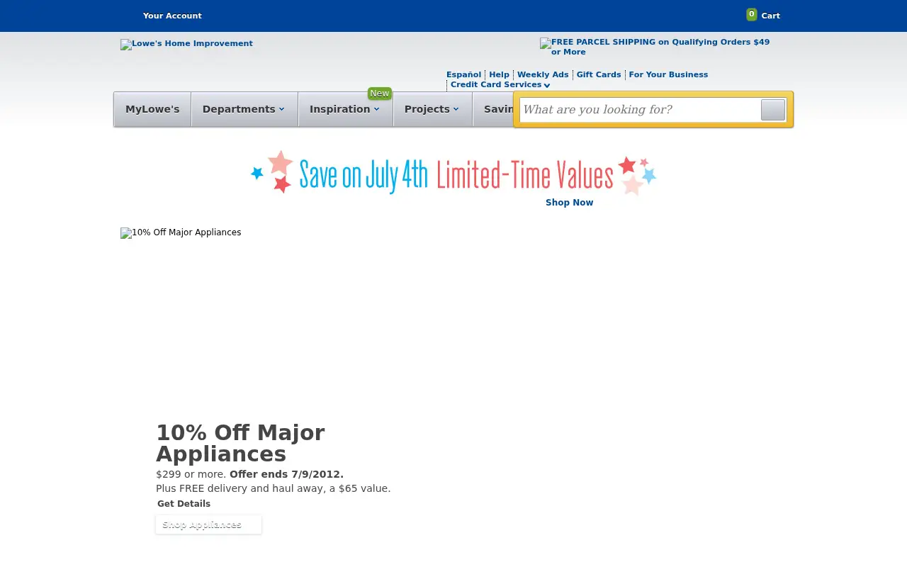 lowes.com in 2012