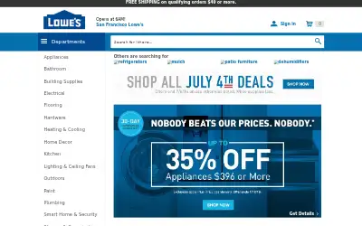 lowes.com in 2016