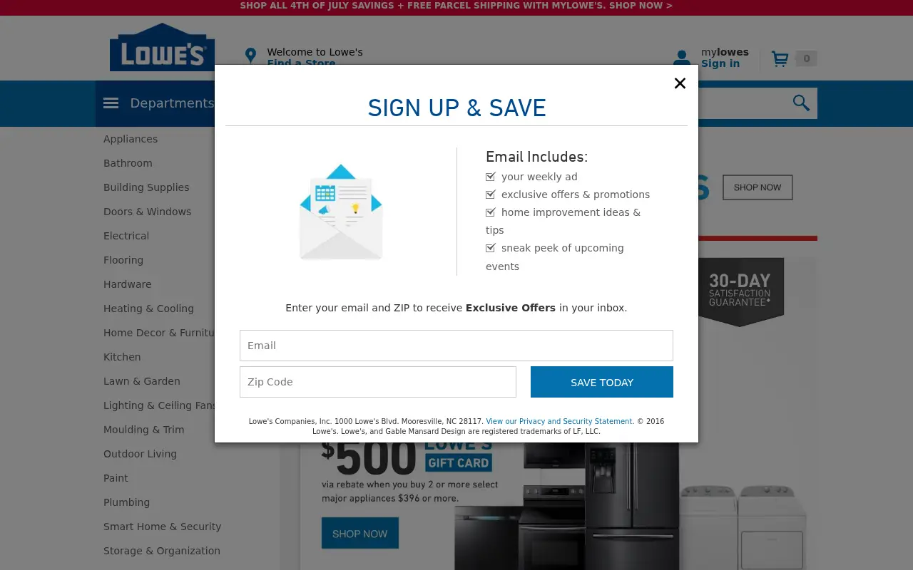 lowes.com in 2018