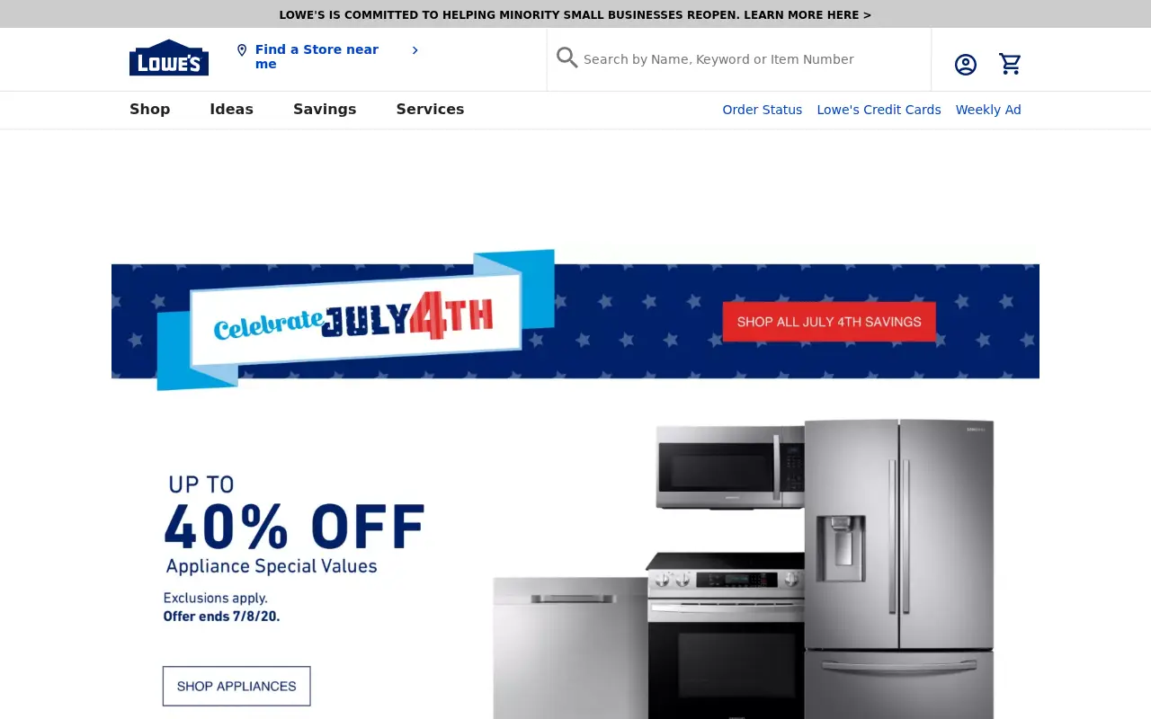 lowes.com in 2020