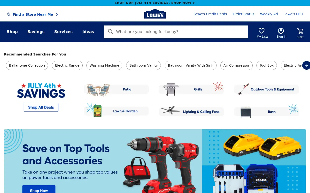lowes.com in 2022