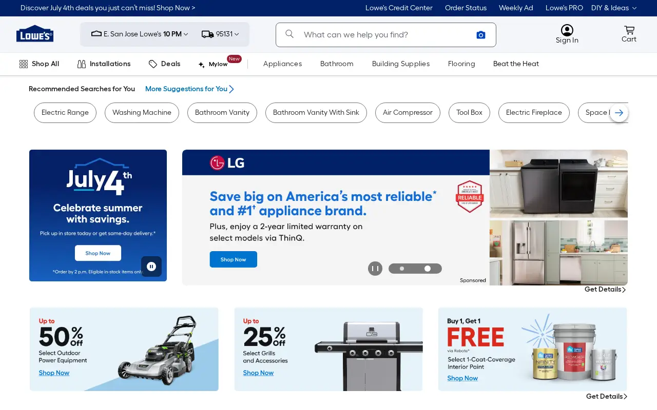 lowes.com in 2025