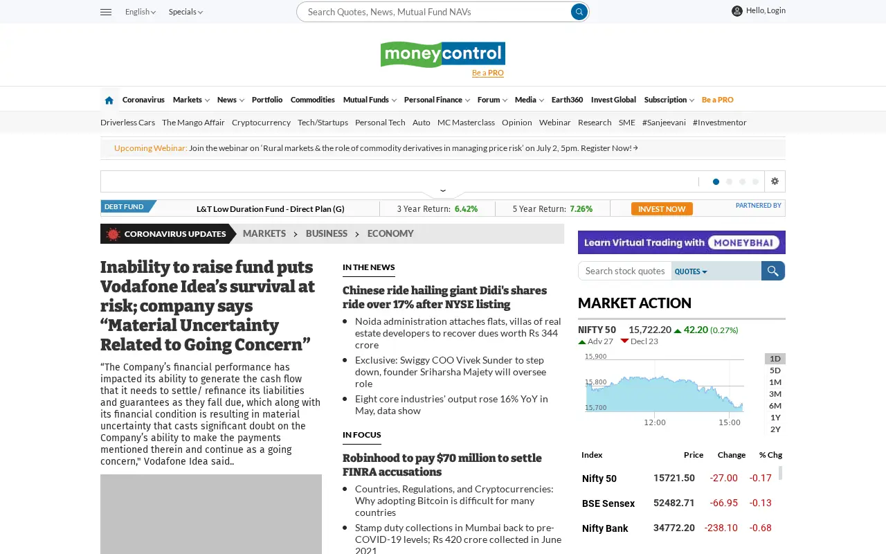 moneycontrol.com in 2021