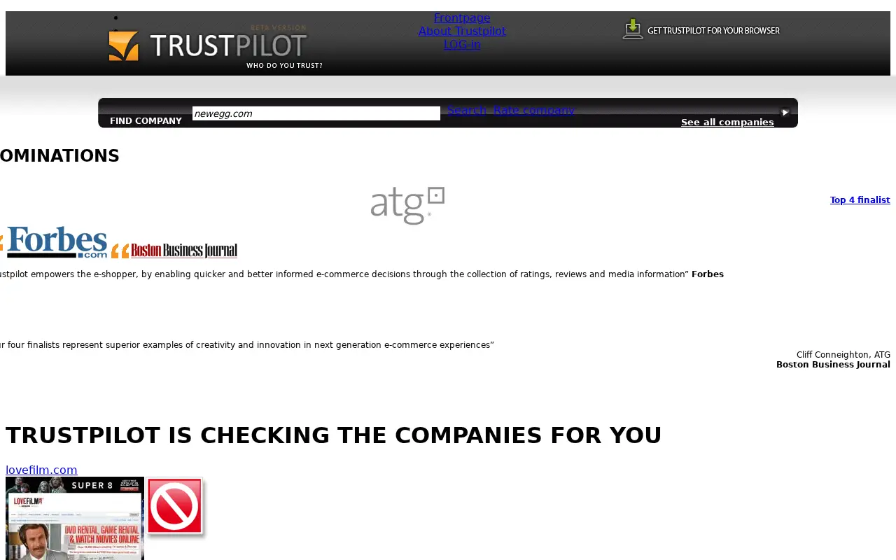 trustpilot.com in 2008