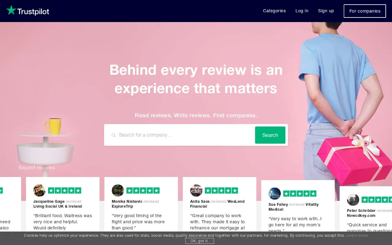 trustpilot.com in 2019