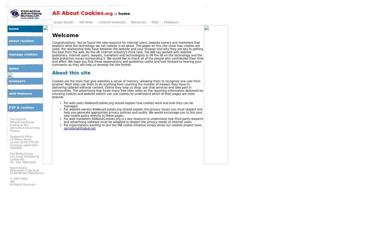 allaboutcookies.org in 2003
