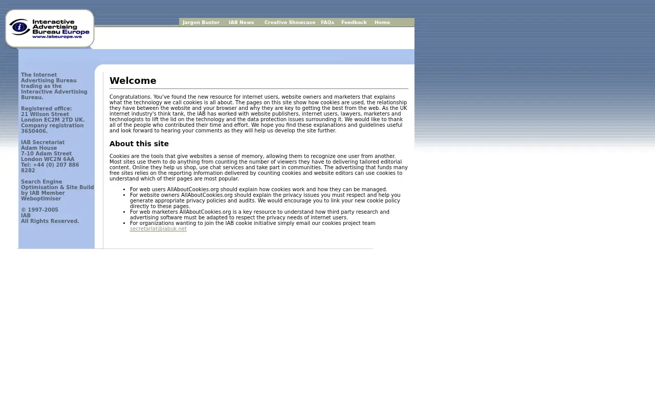 allaboutcookies.org in 2005