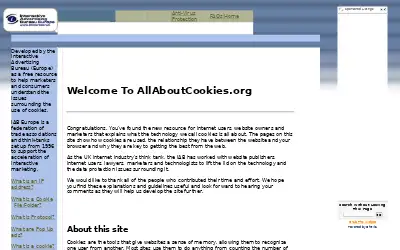 allaboutcookies.org in 2009