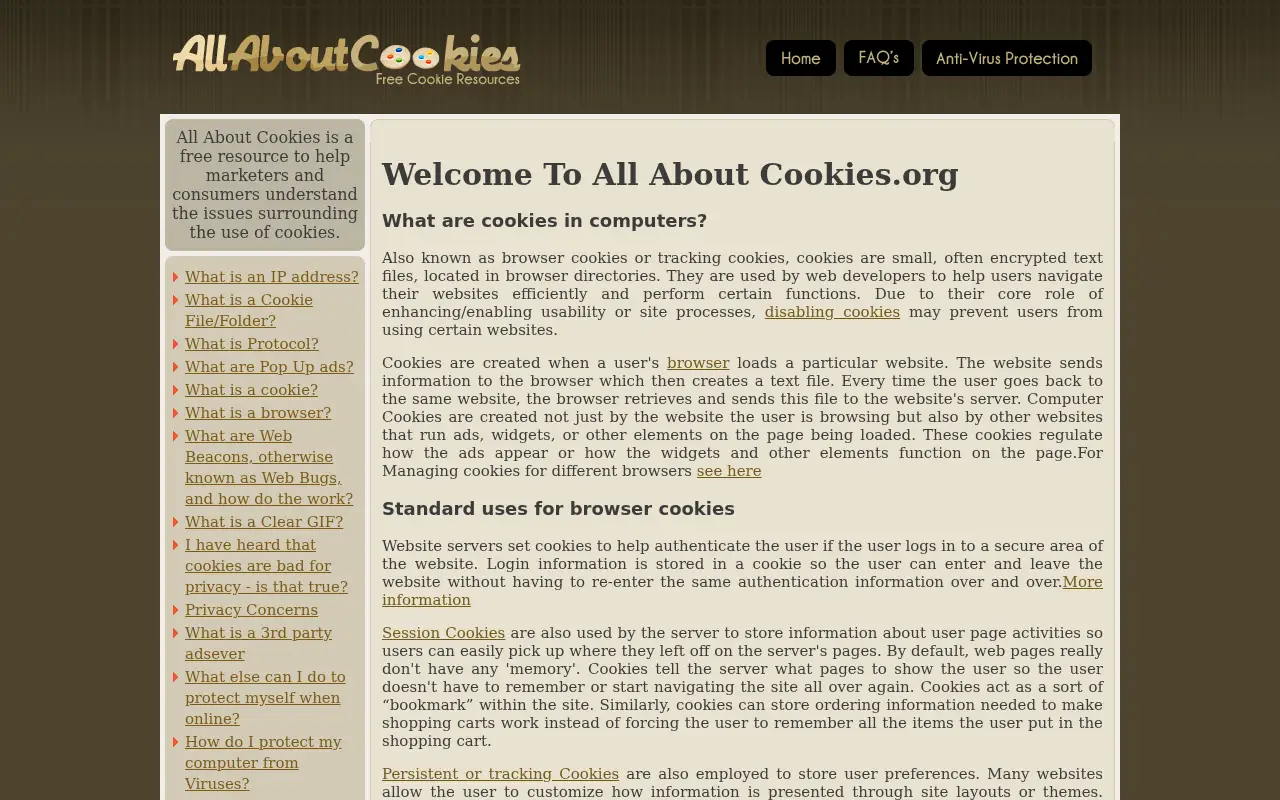 allaboutcookies.org in 2010