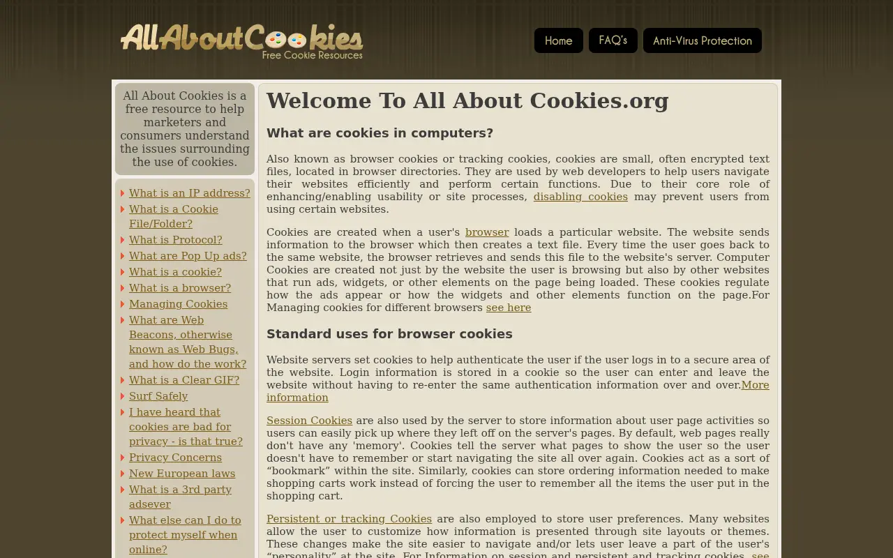 allaboutcookies.org in 2011