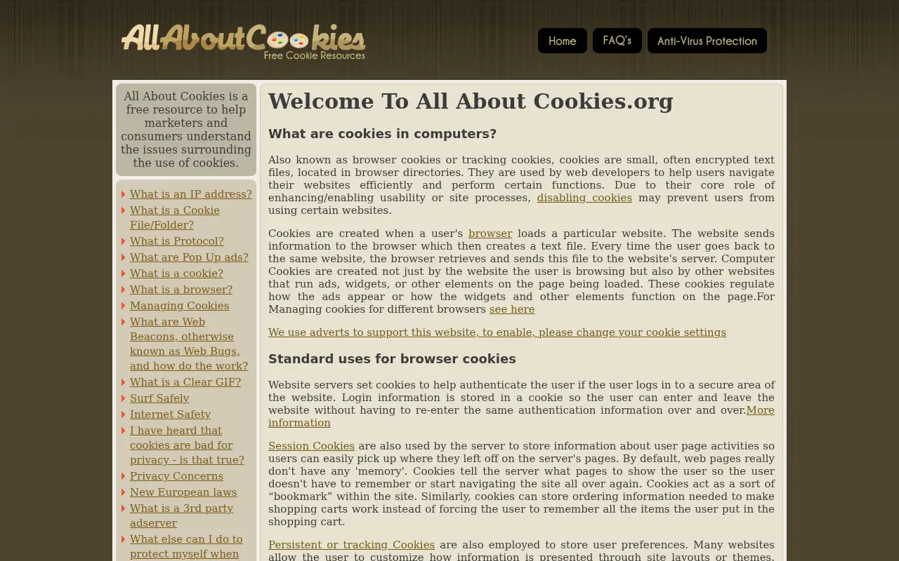 allaboutcookies.org in 2012