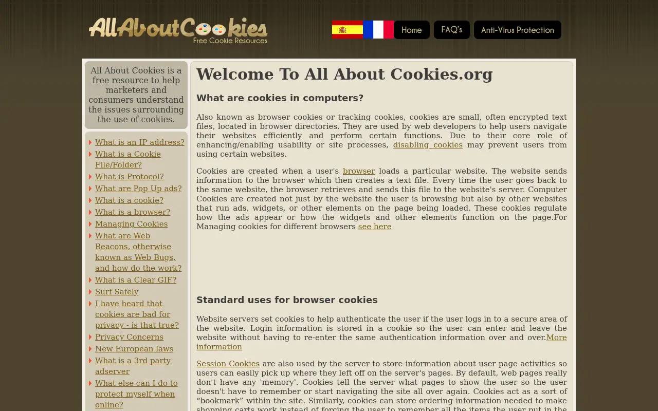 allaboutcookies.org in 2013