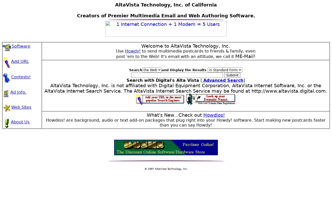altavista.com in 1997