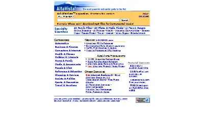 altavista.com in 1999