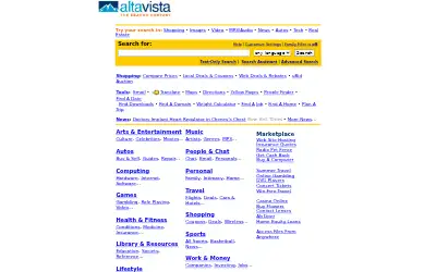 altavista.com in 2001