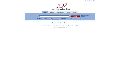 altavista.com in 2005
