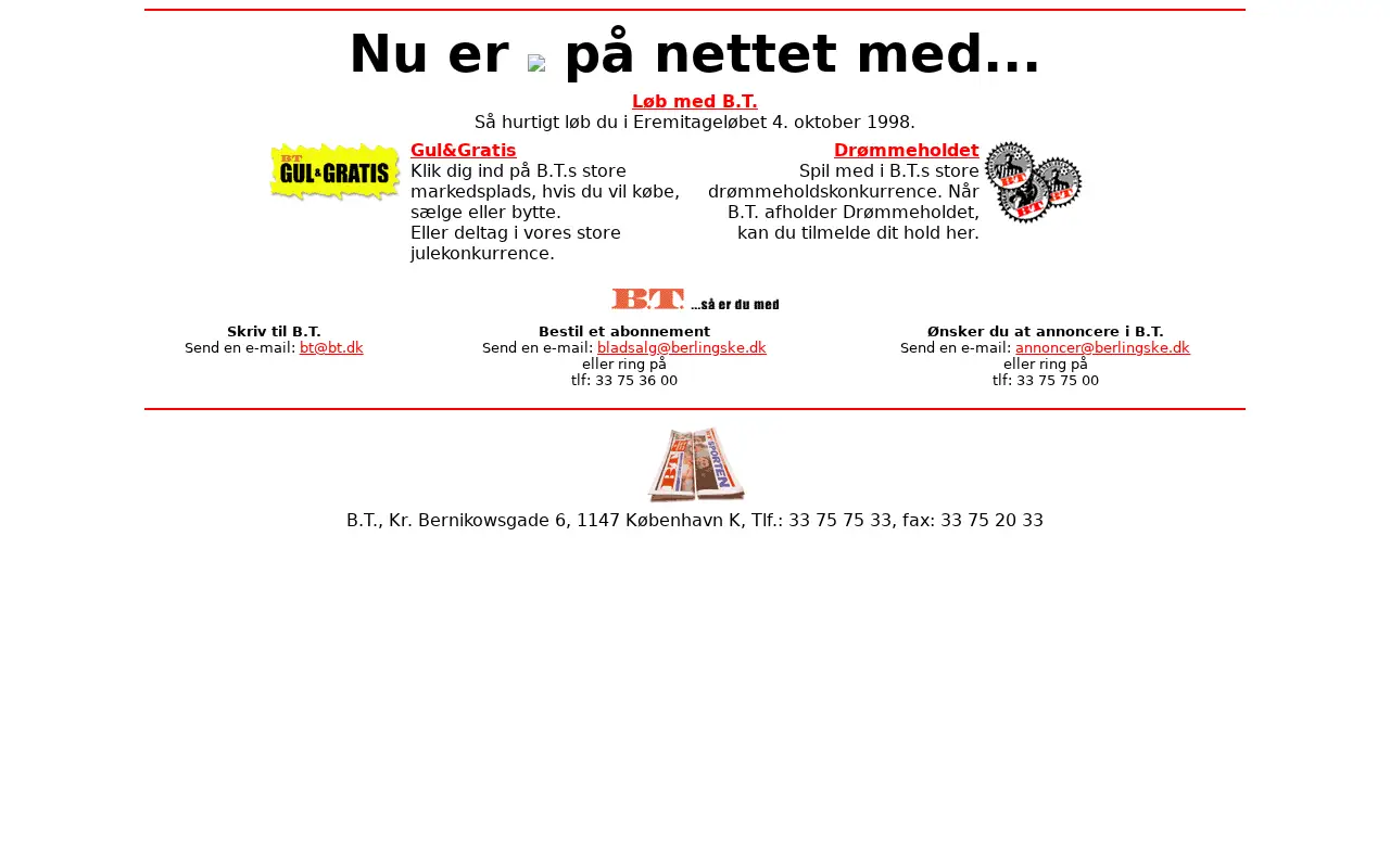 bt.dk in 1998
