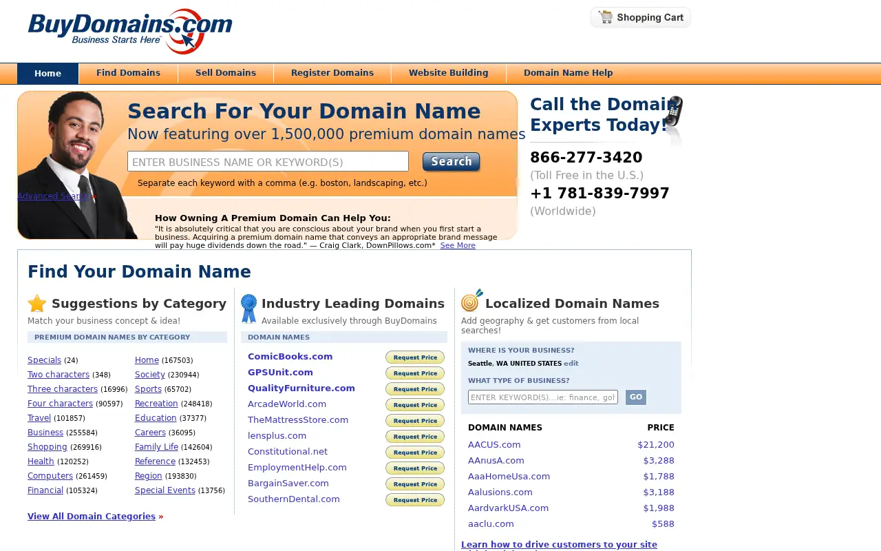 buydomains.com in 2010