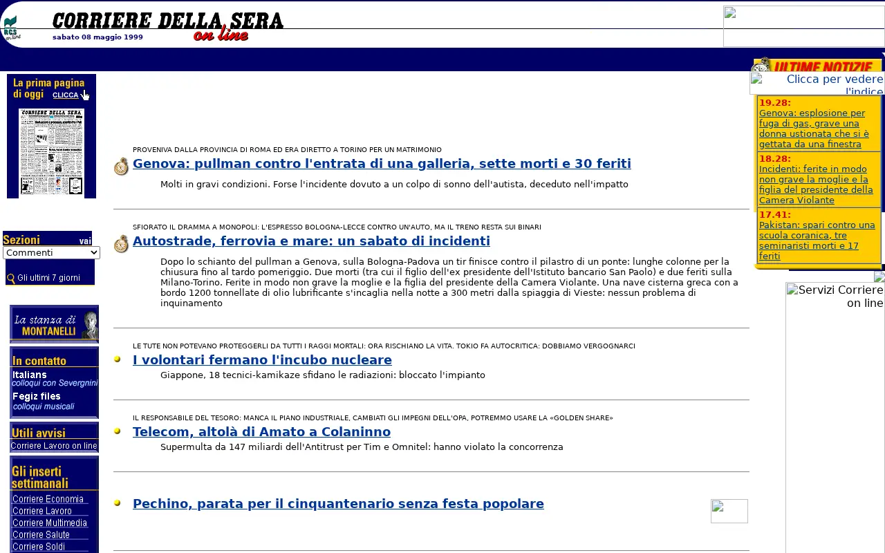 corriere.it in 1999