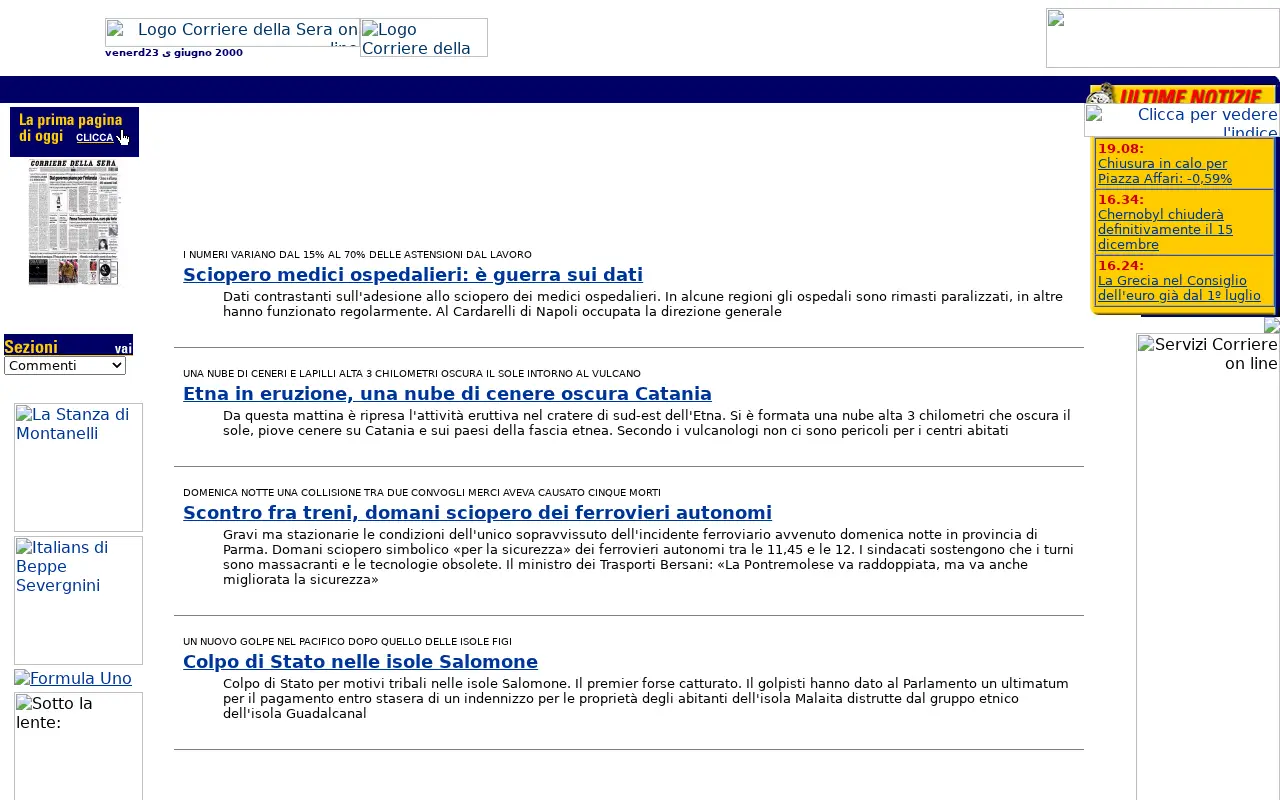 corriere.it on July 6, 2000