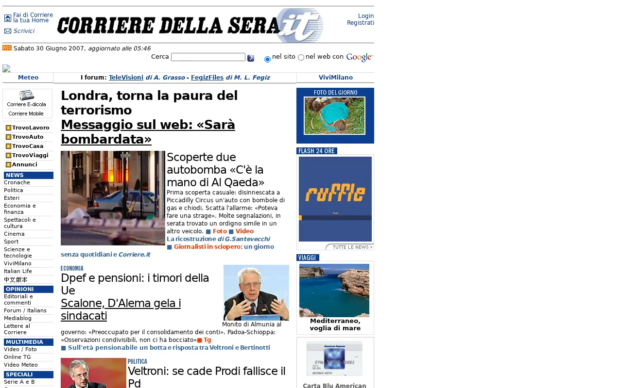 corriere.it in 2007