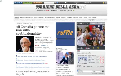 corriere.it in 2008