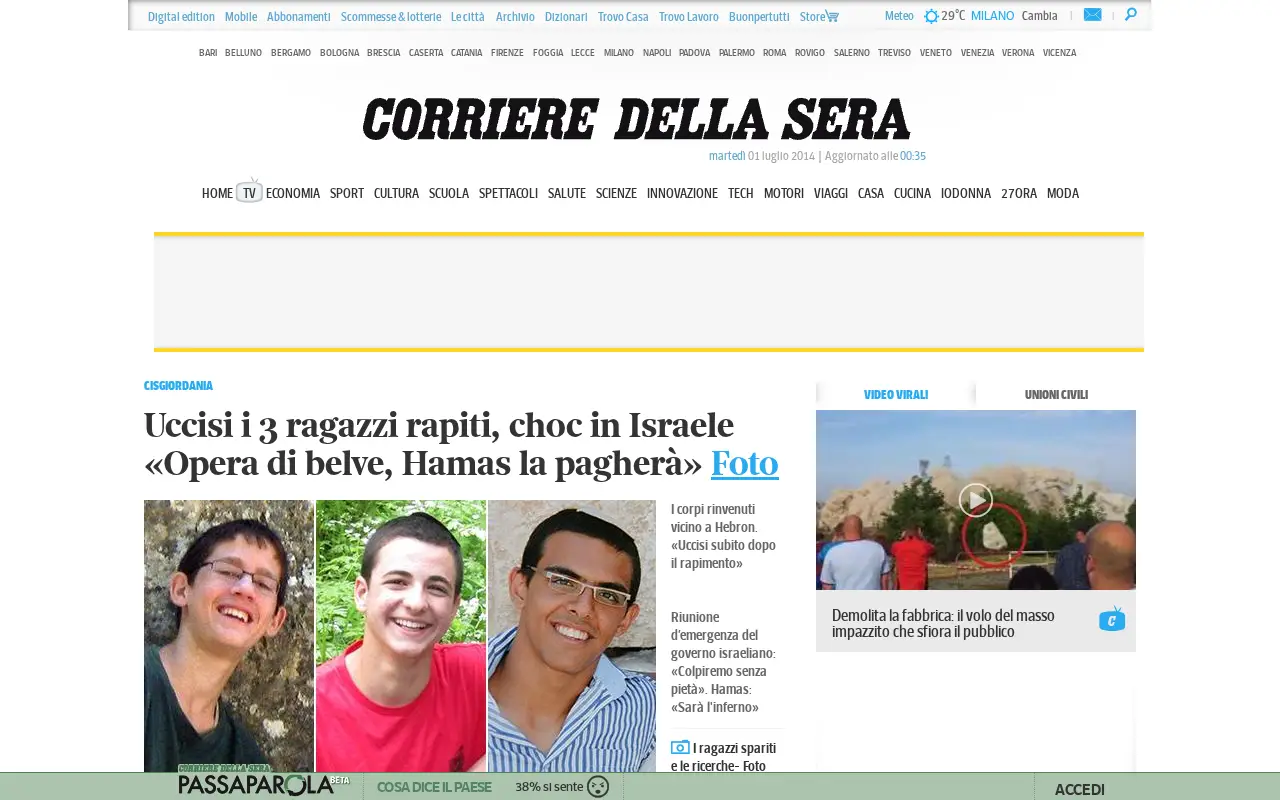 corriere.it in 2014