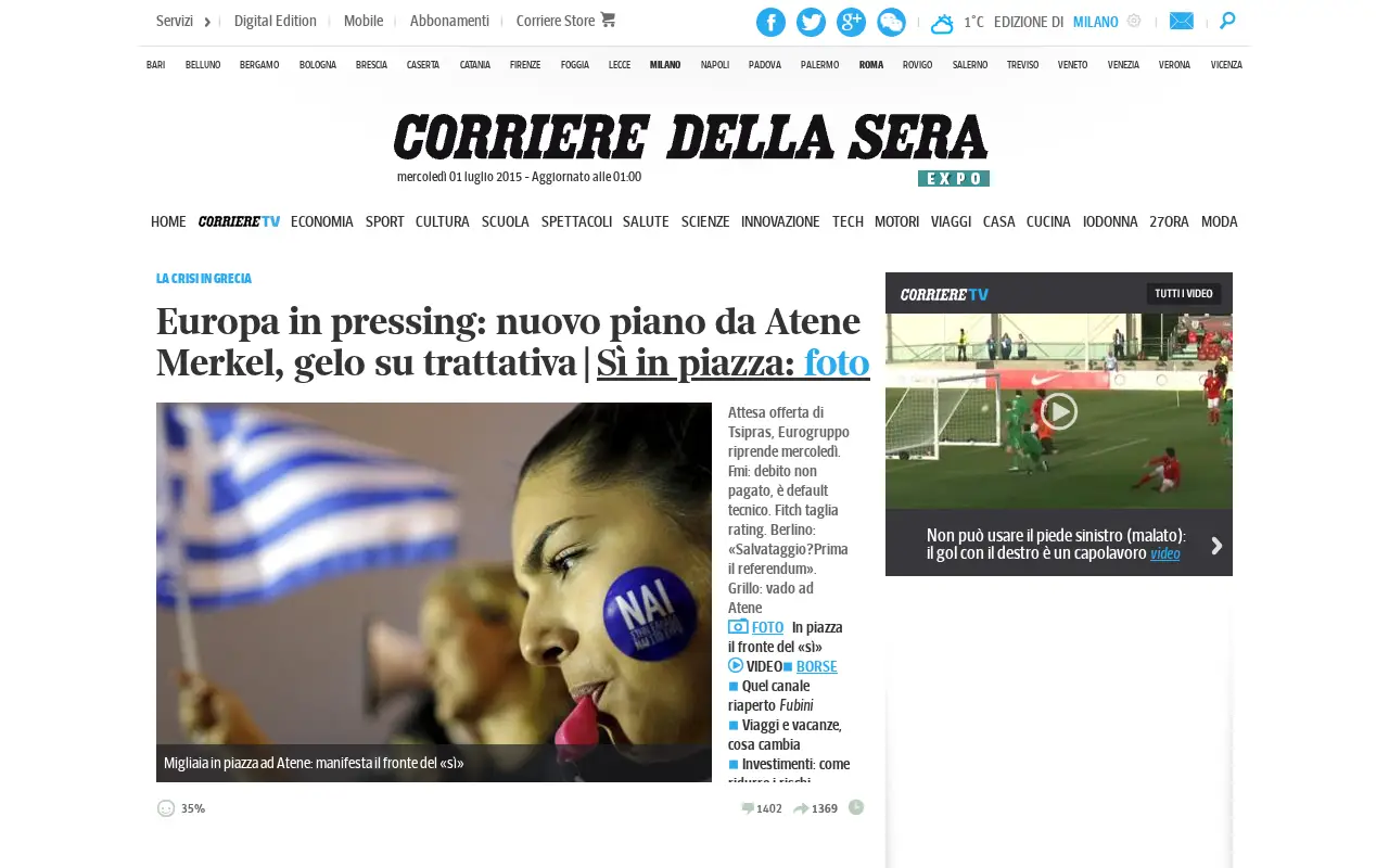 corriere.it in 2015