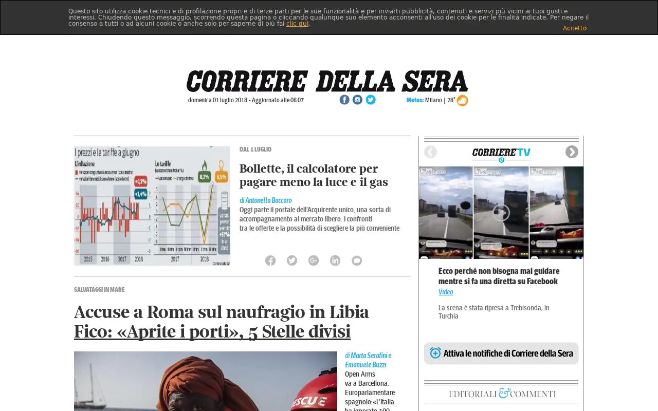 corriere.it in 2018