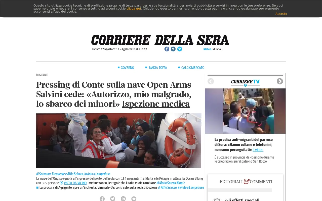 corriere.it in 2019