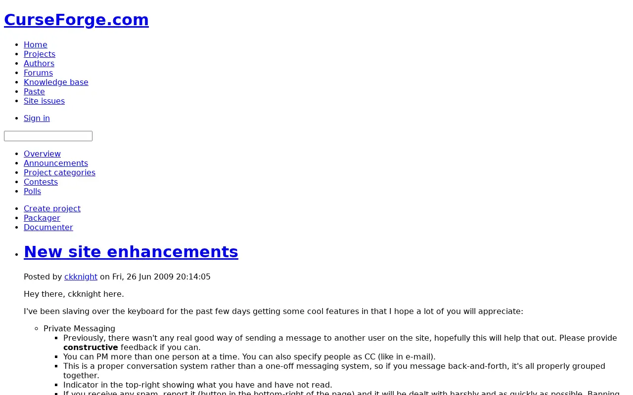 curseforge.com in 2009