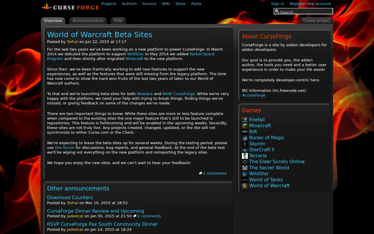 curseforge.com in 2015