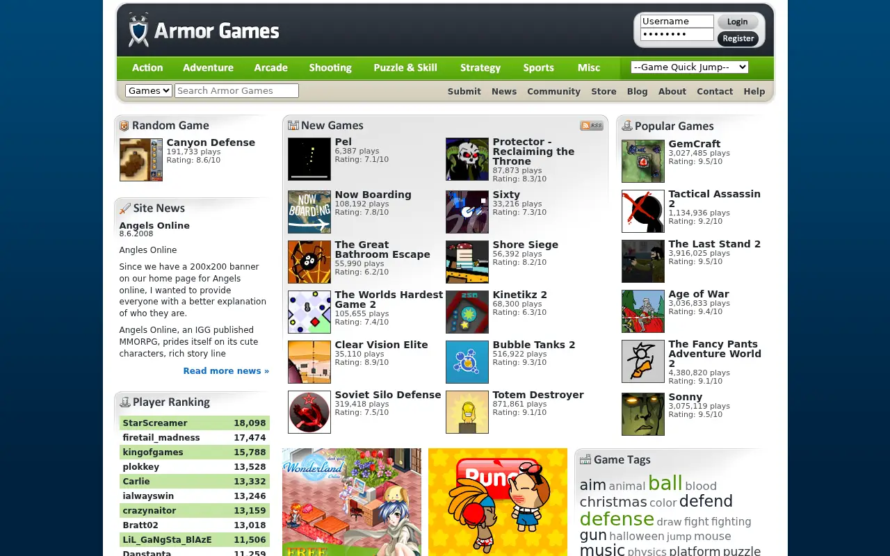 armorgames.com in 2008