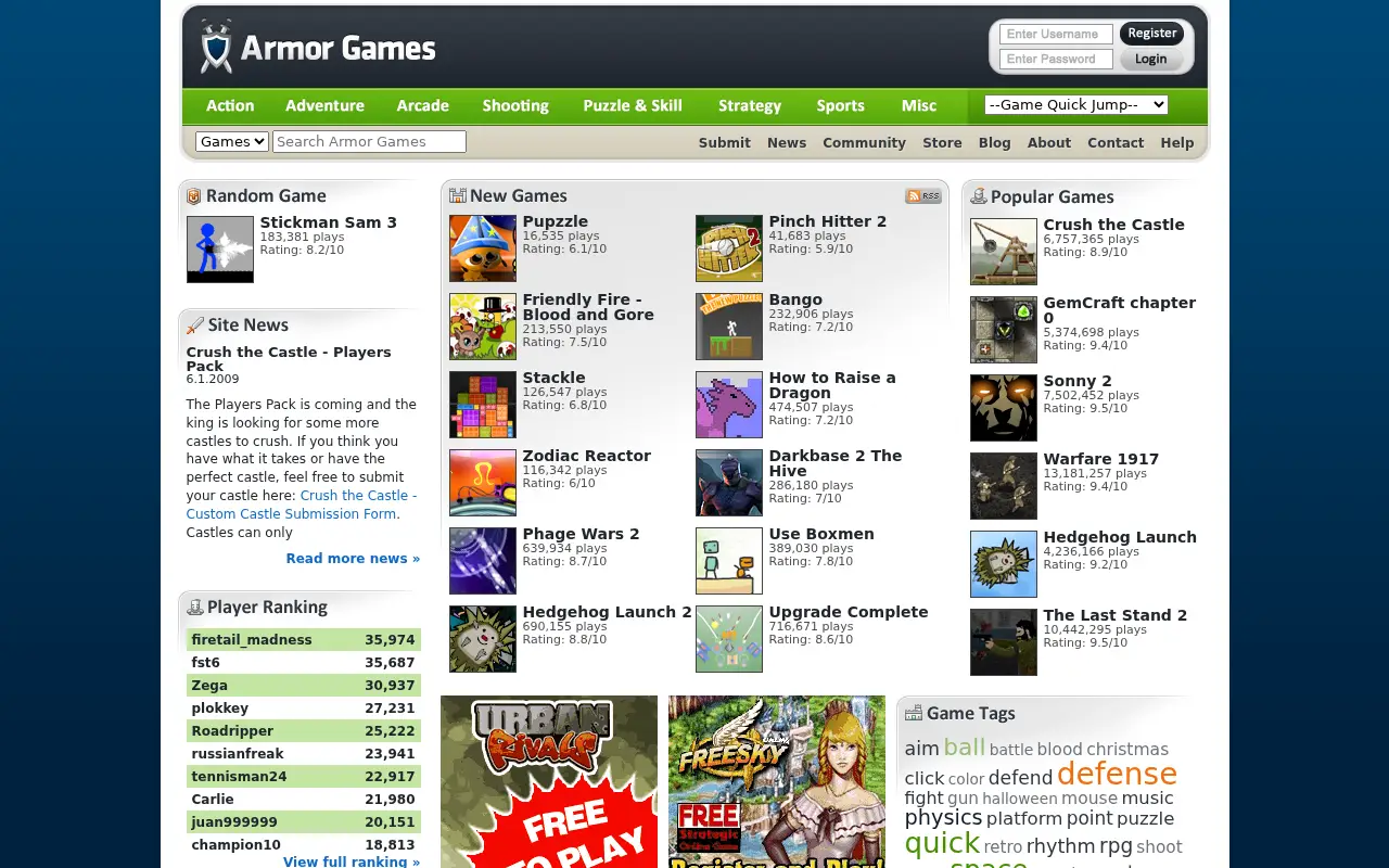 armorgames.com in 2009