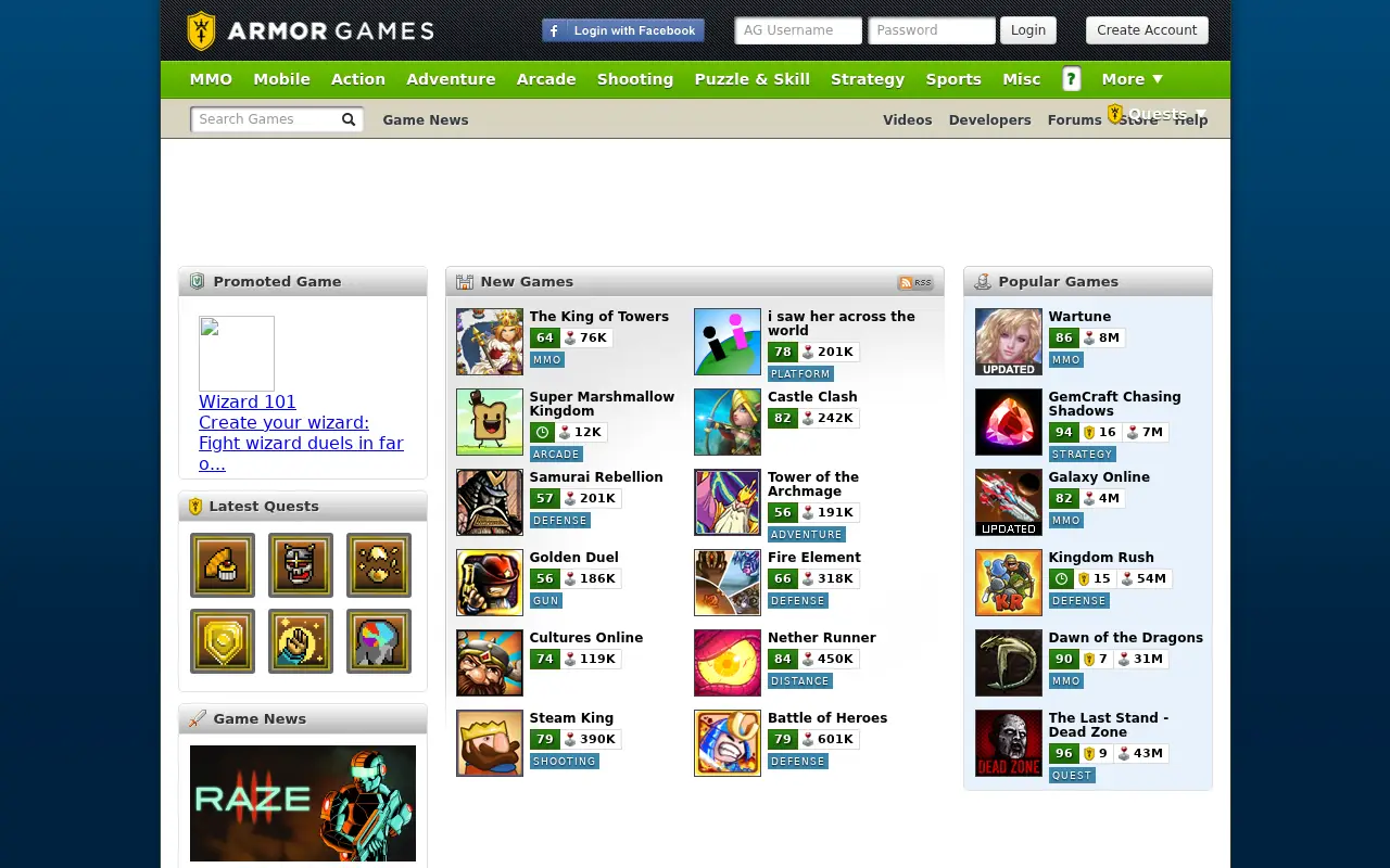 armorgames.com in 2014