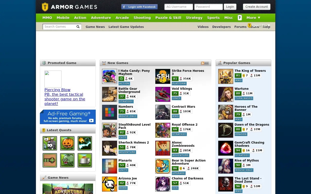 armorgames.com in 2015