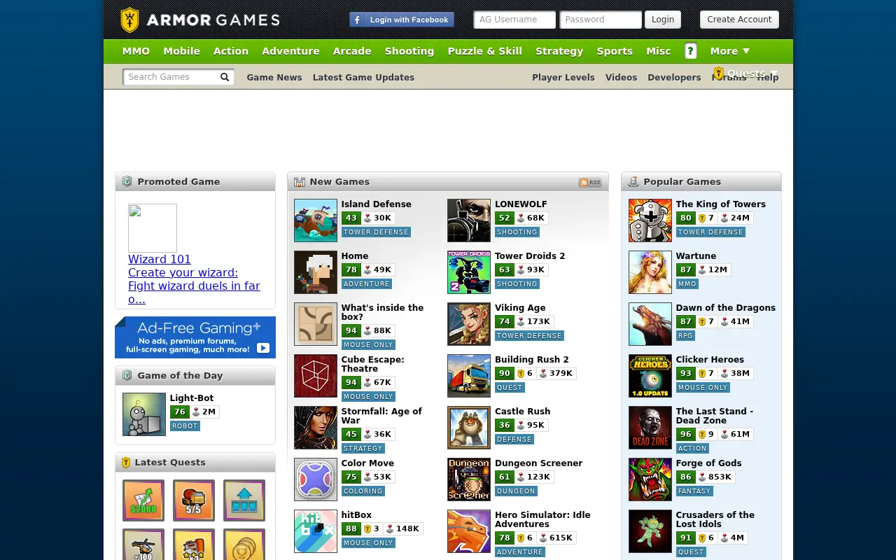 armorgames.com in 2016