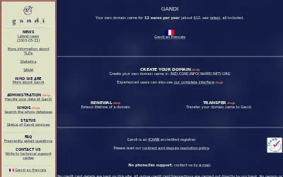 gandi.net in 2003