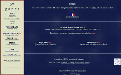 gandi.net in 2005