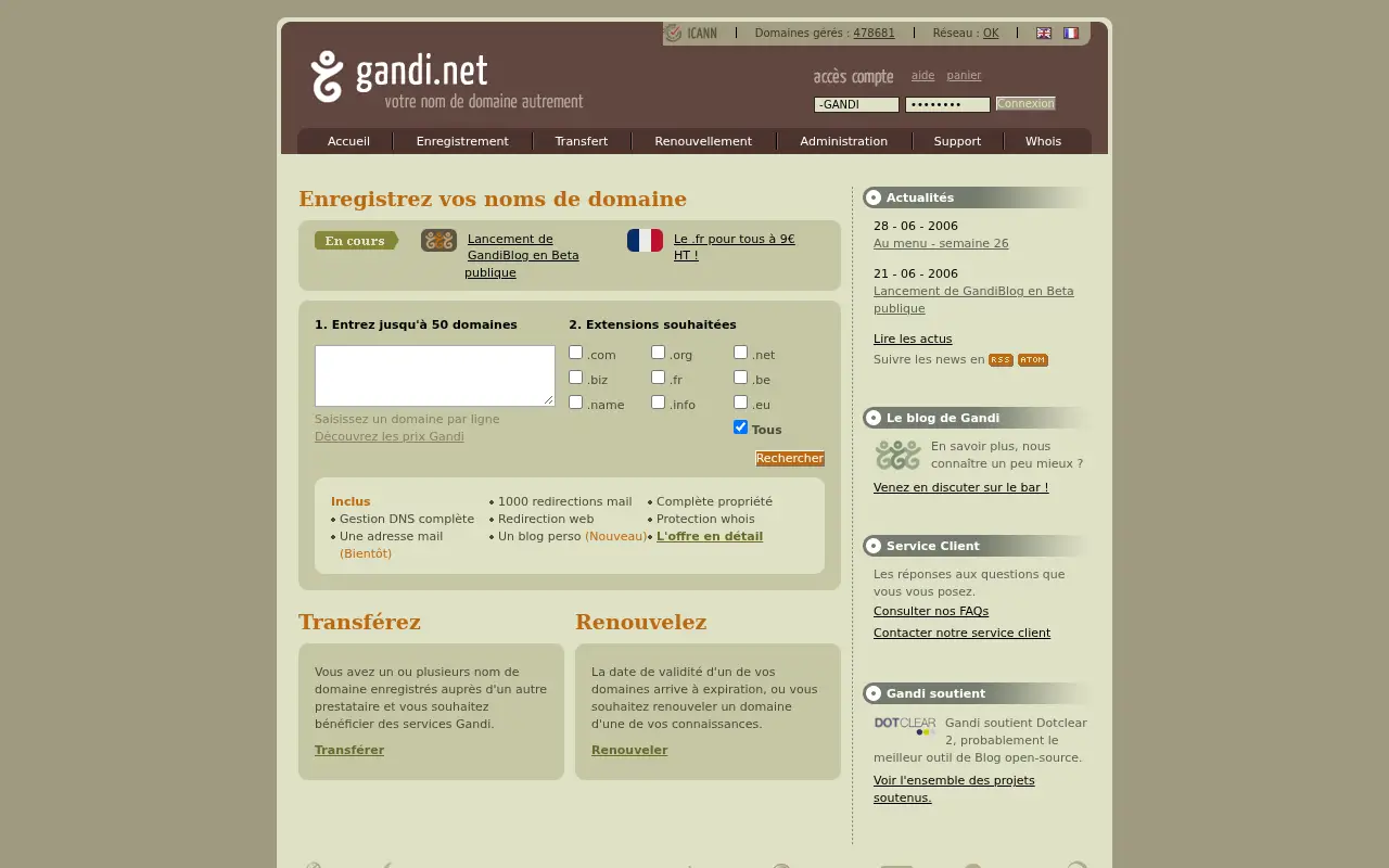 gandi.net in 2006