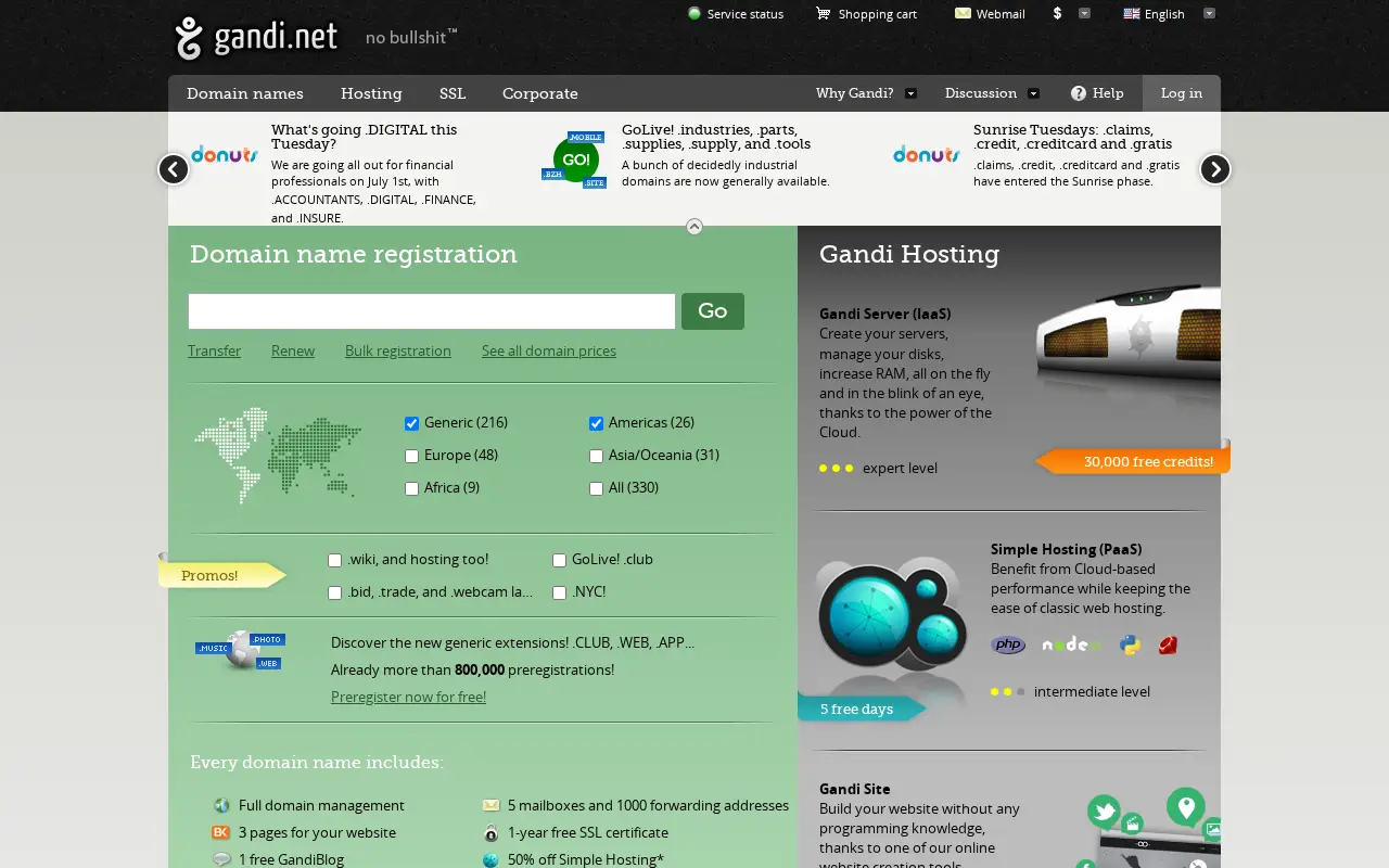 gandi.net in 2014