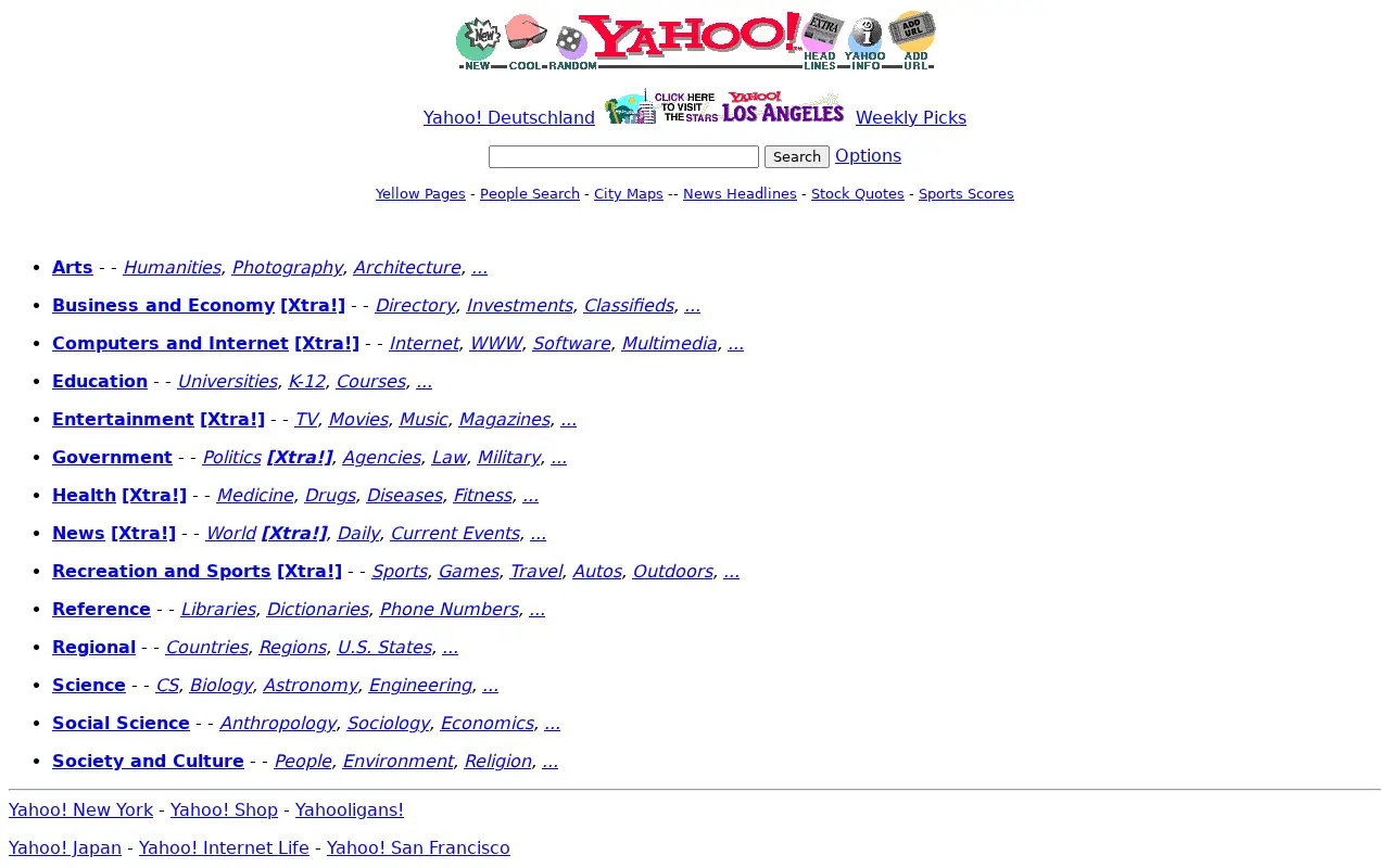 yahoo.com in 1996