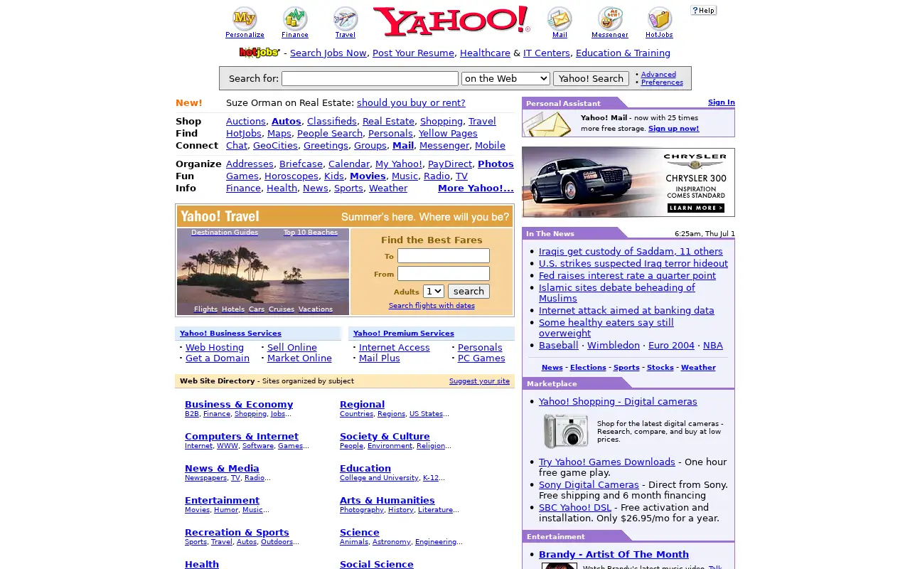 yahoo.com on July 1, 2004