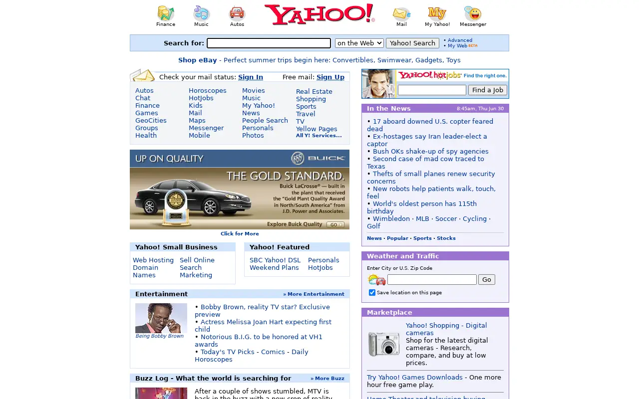 yahoo.com in 2005