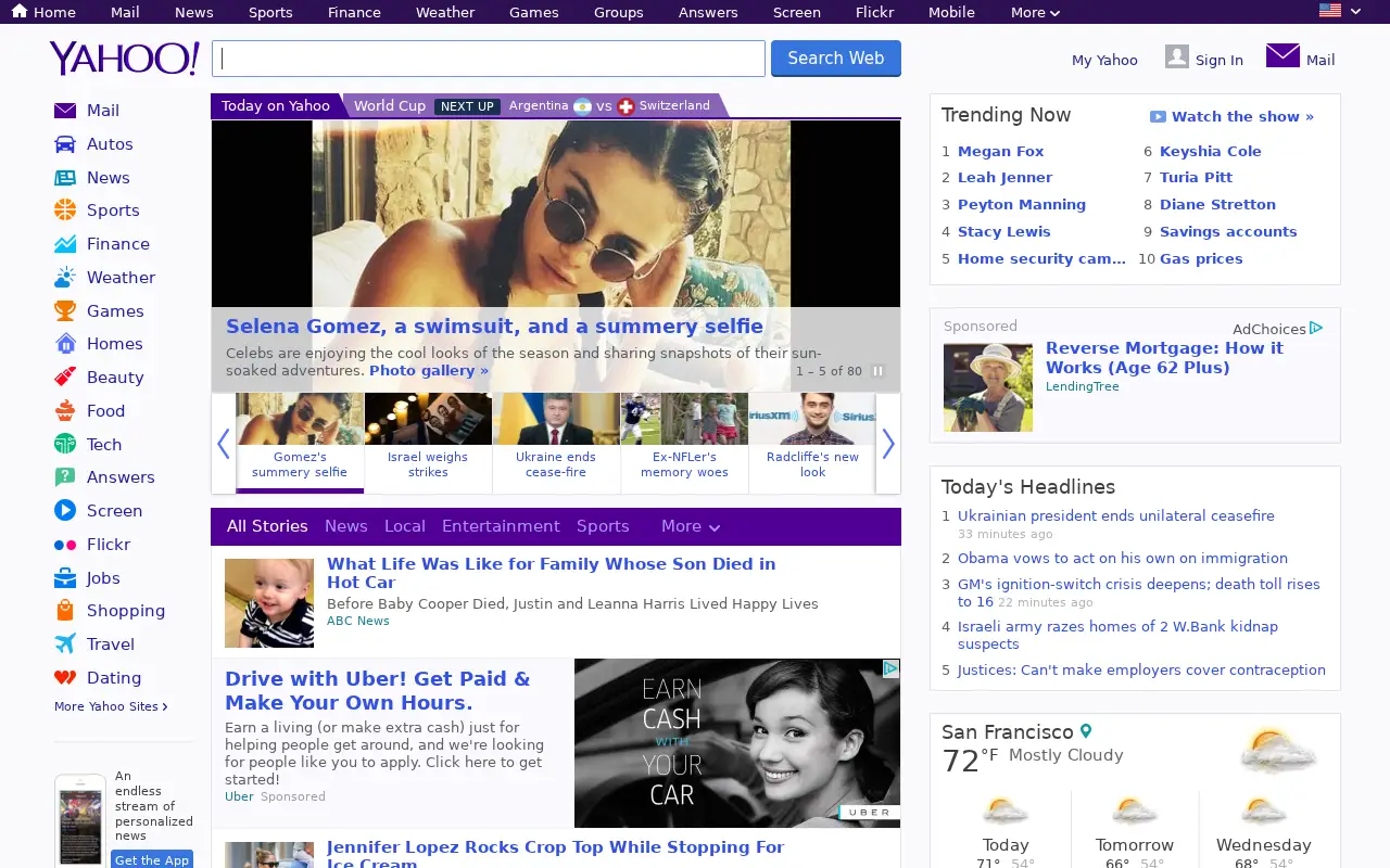 yahoo.com in 2014