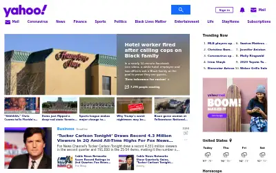 yahoo.com in 2020