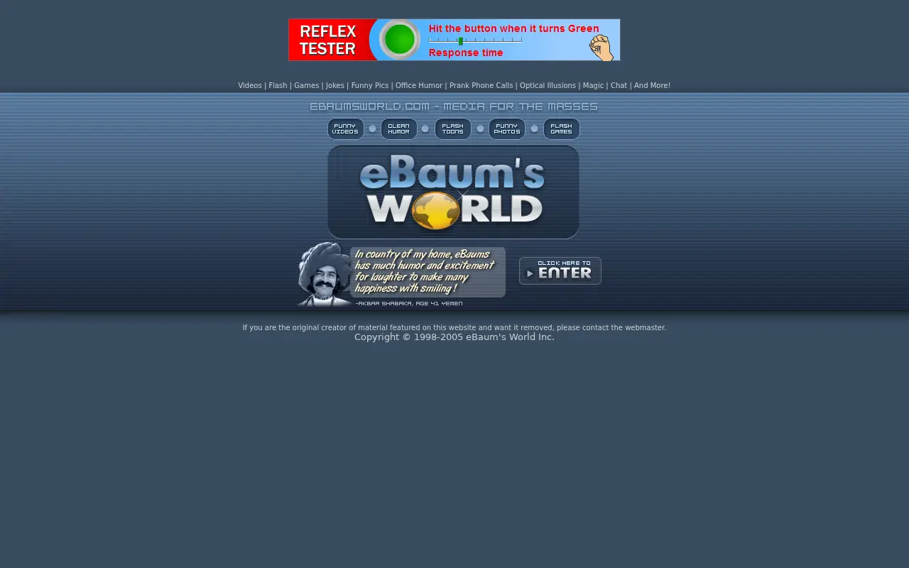 ebaumsworld.com in 2005