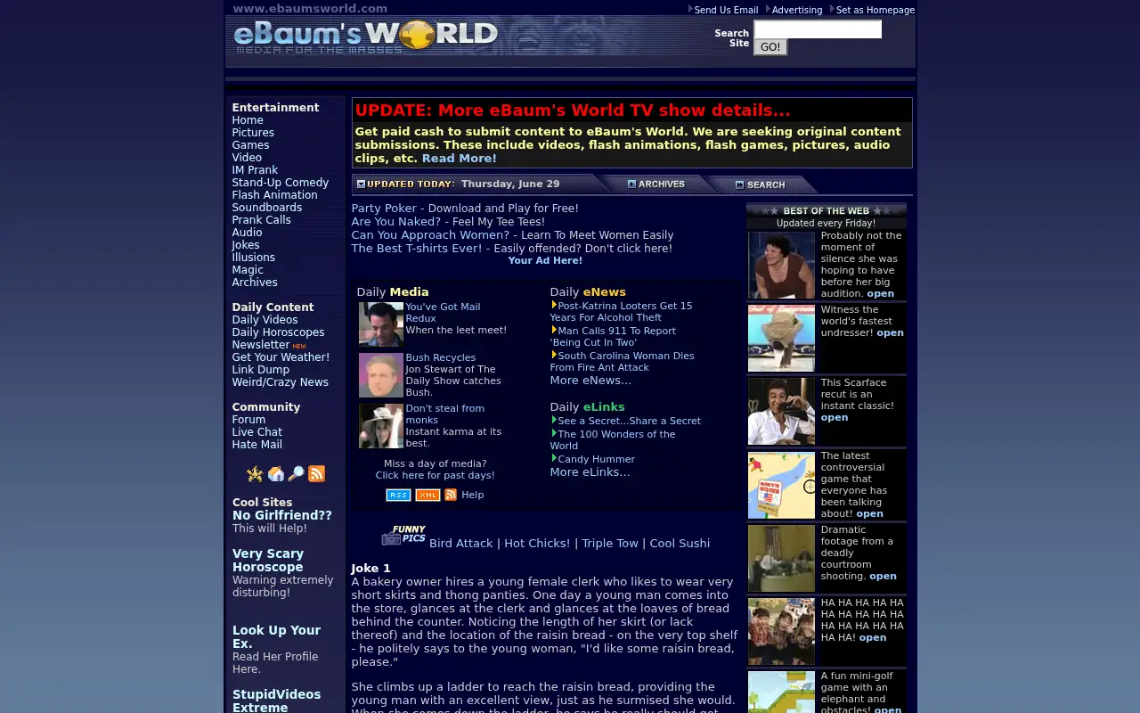 ebaumsworld.com in 2006