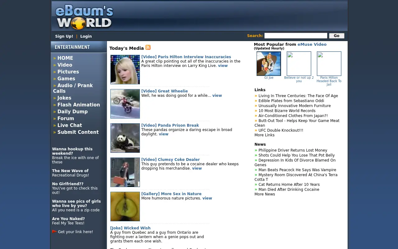 ebaumsworld.com in 2007